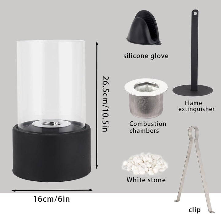 FlammeAura bordpejs i et stilrent design. En smuk dekoration med reel varme.