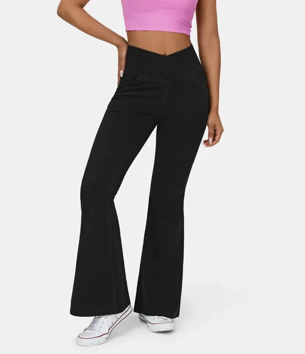 Moderne kvindejeans med høj talje og stræk, ideelle for både stil og komfort i hverdagen.