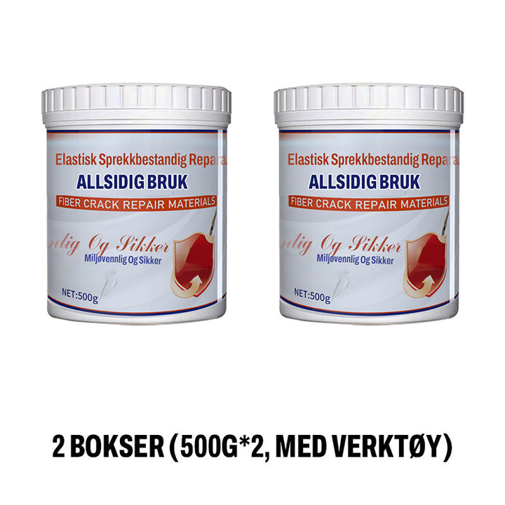 Spartel og FlexWrap reparationspasta, gør-det-selv sæt til effektiv vægpleje og reparation.