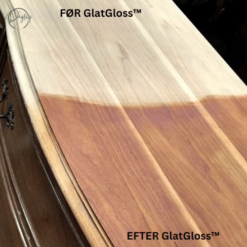 Effektiv GlatGlans reparationscreme reparerer og beskytter læder og træoverflader mod slid og skader.