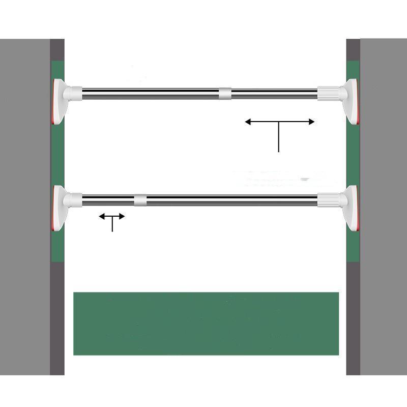 Robust GlideBar teleskopstang. Justerbar funktion for sikker og stabil opbevaring uden boring.