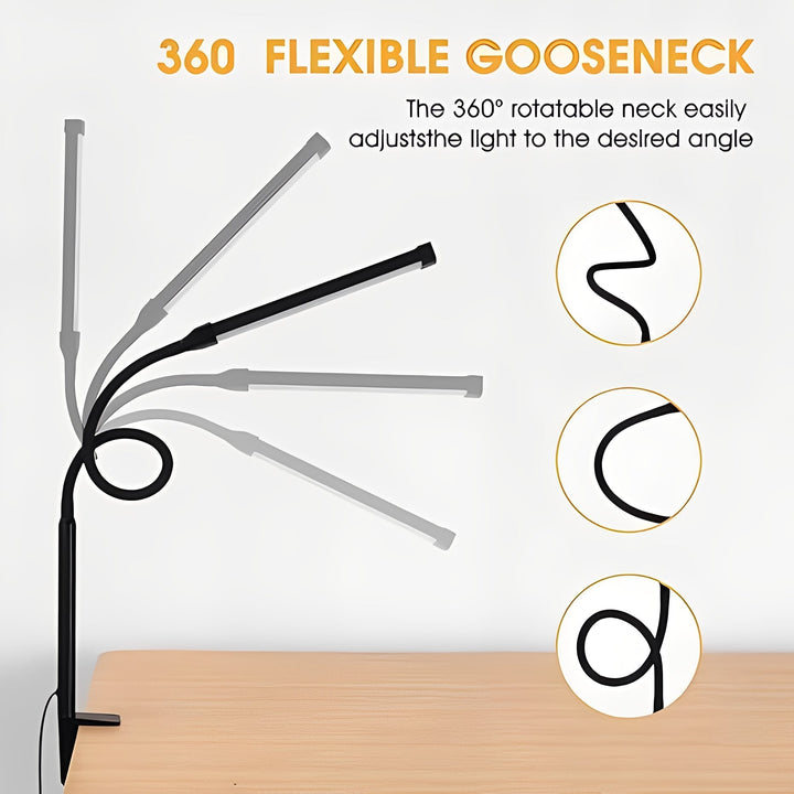 Effektiv GlowMaster LED-arbejdslys skrivebordslampe, der fremmer produktivitet med justerbare lysindstillinger.