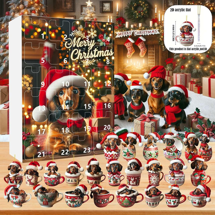 Gravhund julekalender til hundeelskere, fyldt med daglig ferieglæde og overraskelser til jul.