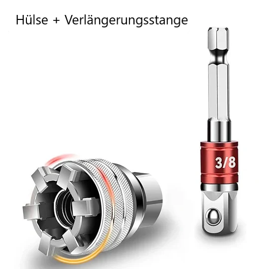 GripMaster Pro justerbar skruenøgle liggende på et værkstedsbord, klar til brug.