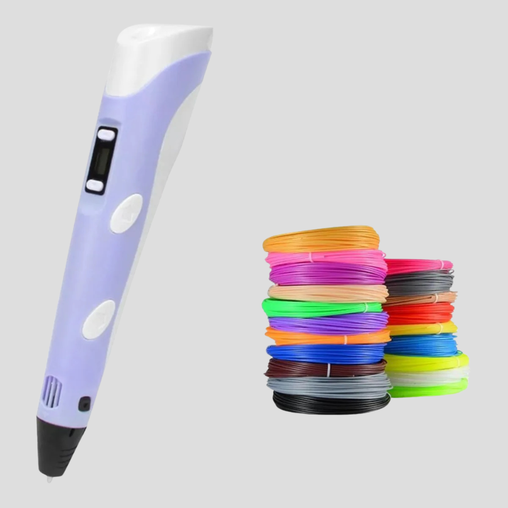 3D pen med justerbar hastighed, ideel til detaljerede DIY projekter og præcis modelbygning.