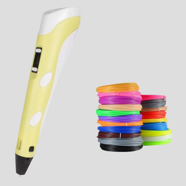 Ergonomisk håndholdt filament pen. Gør det nemt at skabe tredimensionel kunst og gadgets til hobbybrug.