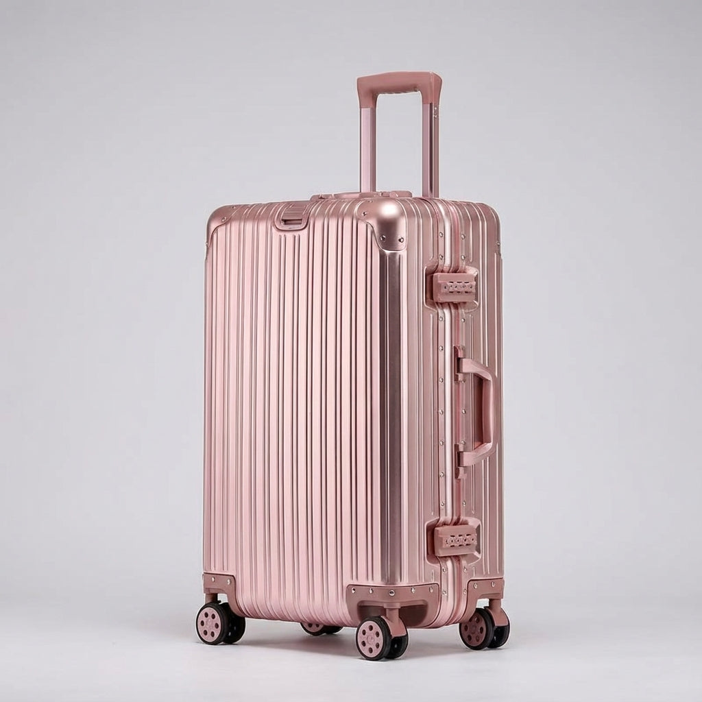 Sikker hård rejsebagage i aluminium-magnesium med TSA lås, ideel til enhver rejse.