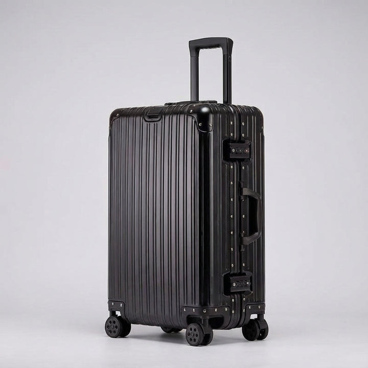 Håndbagage kuffert i aluminium-magnesium med sikre låse til nem og bekvem rejse.