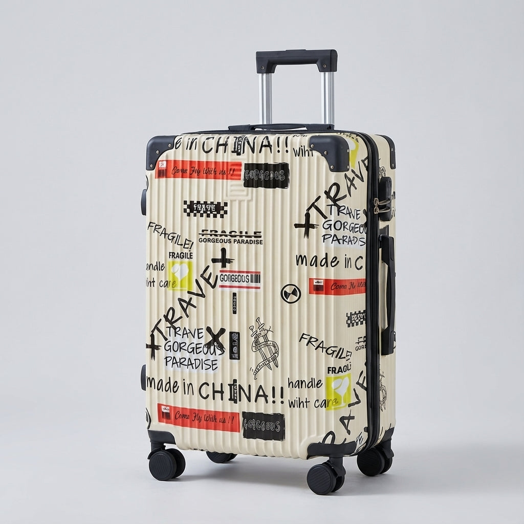 Unik hård rejsekuffert med specialdesignet print, lette spinnerhjul og robust skal til al din bagage.