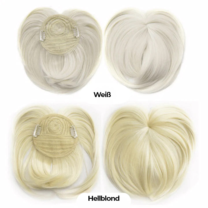 Praktisk hårtopper til tyndt hår, sikrer naturlig volumen, hårfylde og nem hårstyling med klemme.