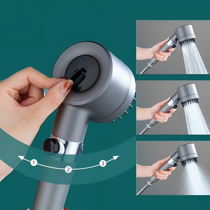 Håndholdt højtryksbruser med justerbart flow, ergonomisk design og kraftig stråle til dyb rengøring og let installation.