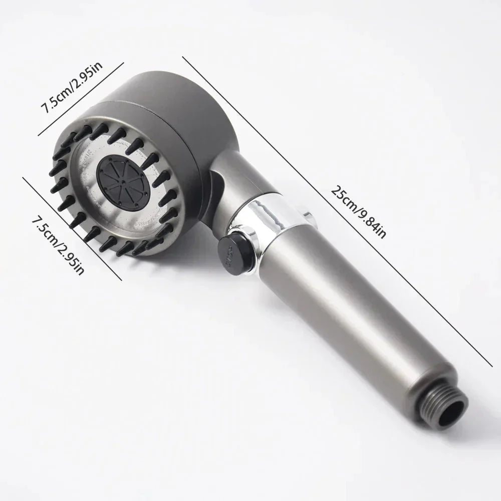 Håndholdt højtryksbruser med justerbart flow, ergonomisk design og kraftig stråle til dyb rengøring og let installation.