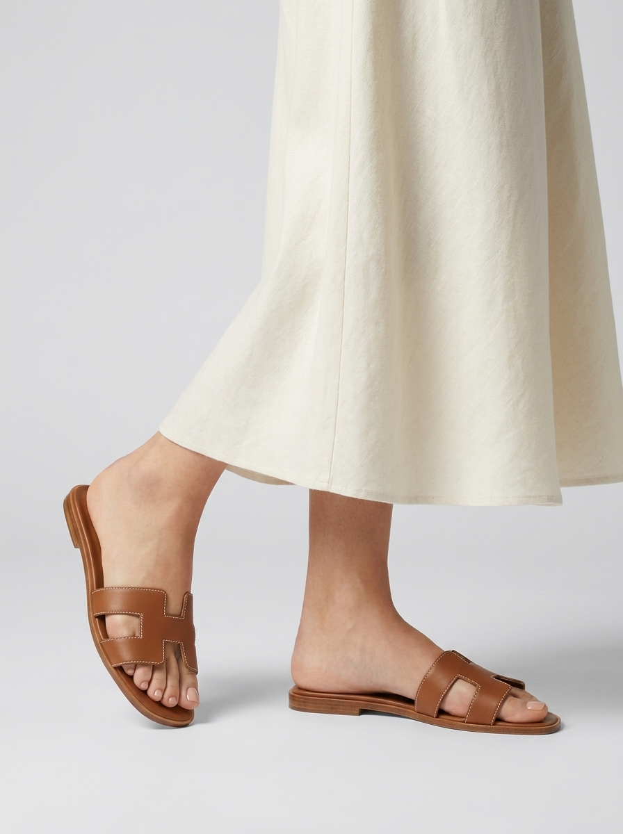 Elegante Helena damer slippers: Flade sko med tidløs sommercharme.