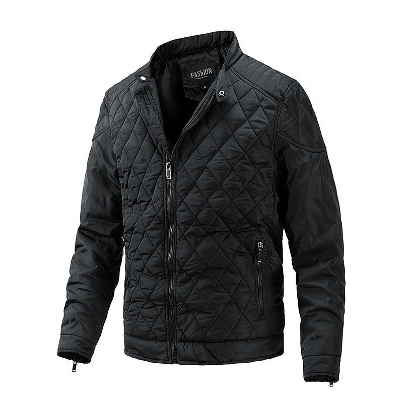 Herre casual jakke med ståkrave, smart design og moderne urban stil. Perfekt til hverdag og fritid.