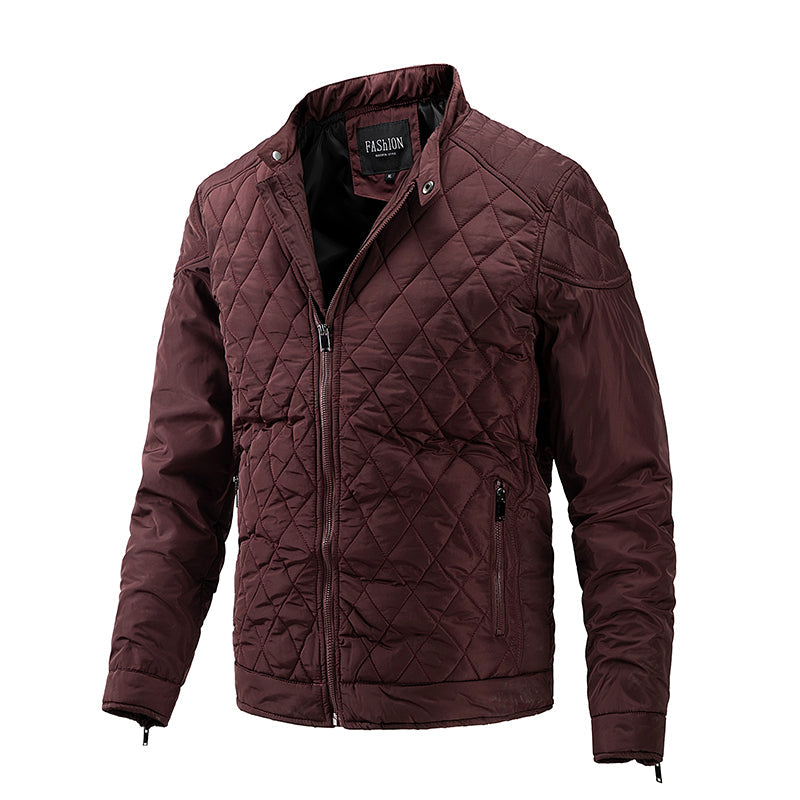 Elegant herre overgangsjakke med smart ståkrave. Moderne snit for et smart casual look.