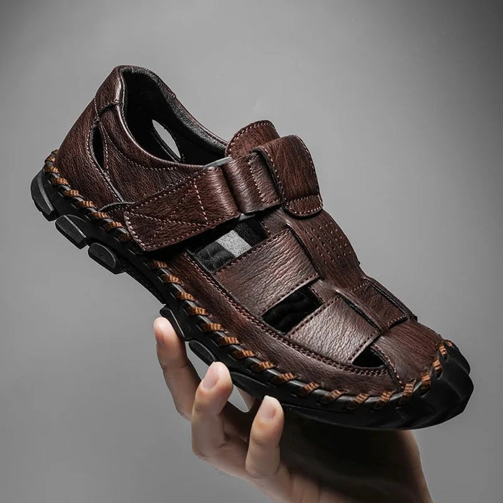 Herre fisherman sandaler m. lukket tå, optimal komfort & robust design til udendørs brug.