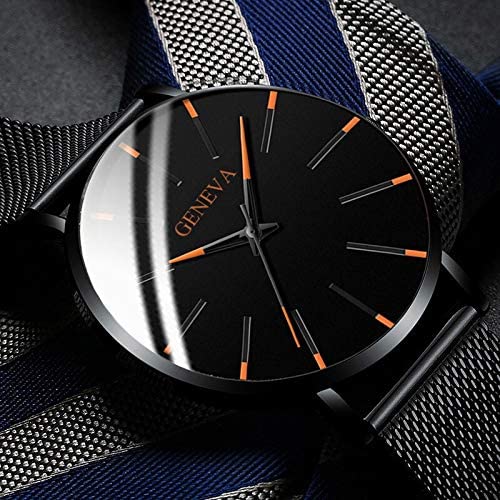 Klassisk ultratyndt herreur. Elegant kvarts armbåndsur i rustfrit stål med minimalistisk og komfortabelt design.