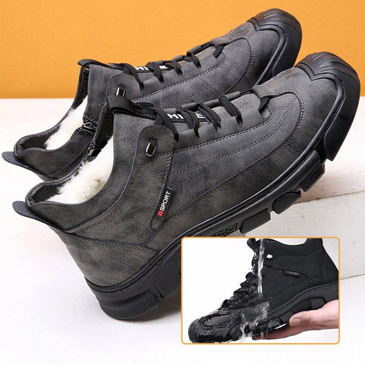Robuste herre sneakers til vinterbrug, foret for varme og med skridsikker bund.