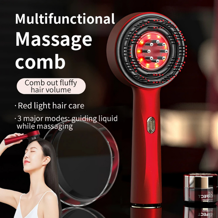 Rødlysterapi hovedbundsmassager til effektiv behandling af hårtab og for et fyldigere, stærkere hår.
