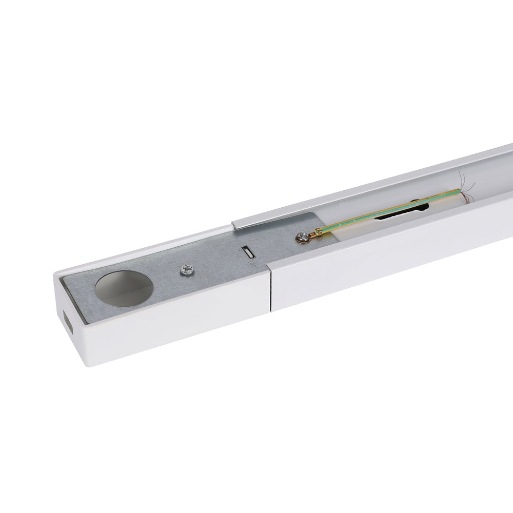 "Hvid 1-faset strømskinne 2m med justerbare pendellamper, optimal belysning, elegant design til hjemmet."