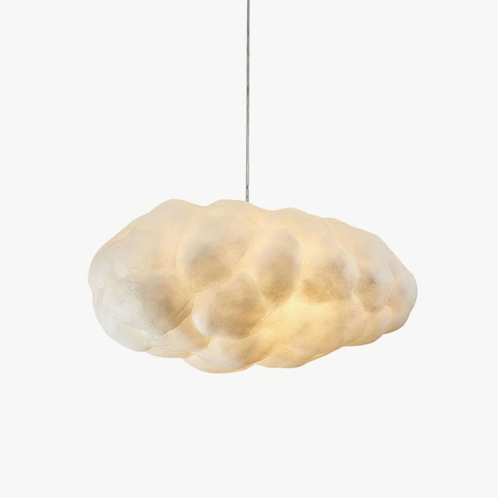 Dekorativ LED skylampe i hvidt, perfekt til minimalistisk indretning i soveværelset.