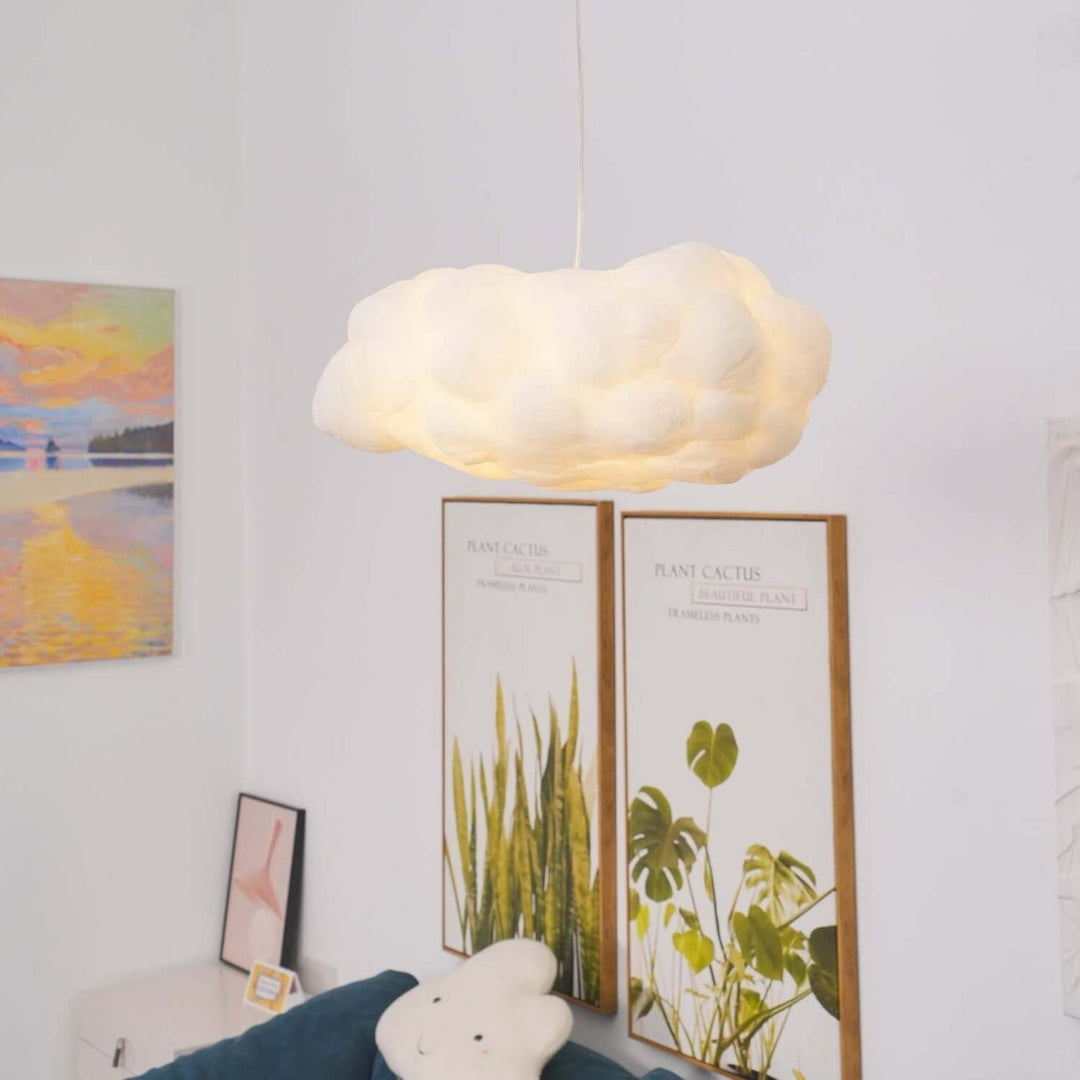 Stemningsfuld LED skylampe. Moderne loftslampe til indendørs brug med hvidt lys.