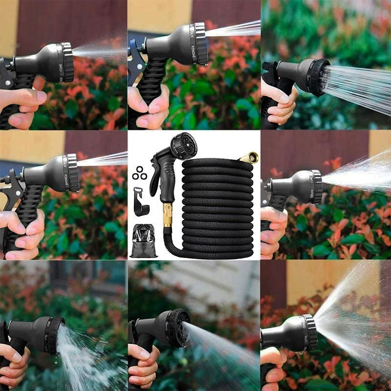 Knudefri HydroFlexo udvidelig slange. Garanterer ubesværet vanding og nem op- og afrulning.