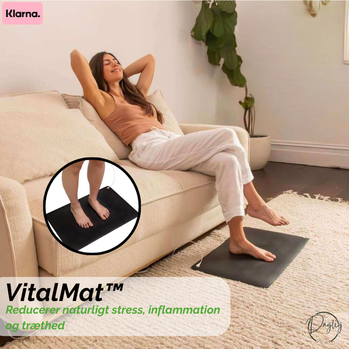 Jordingsmåtte VitalMat™: Reducer stress, træthed og inflammation. Forbedrer jordforbindelse og velvære.