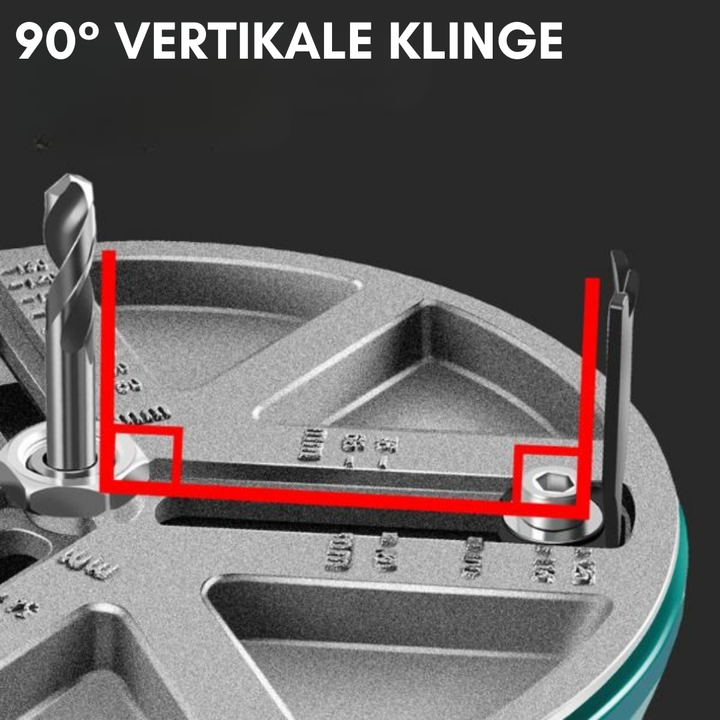 Alsidigt justerbart hulbor med skala til præcise cirkelsnit i mange materialer. Et must-have for gør-det-selv.