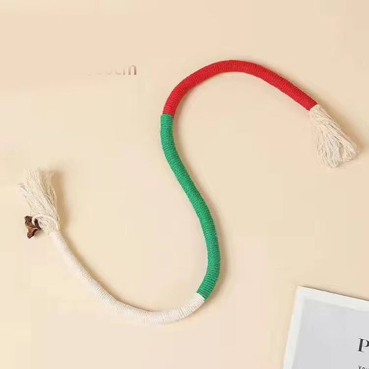 Tov med frugtfibre til katte. Fremmer tandpleje, interaktiv leg og er lavet af økologisk bomuld.