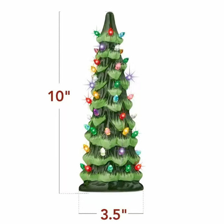 Hvidt keramisk træ, der lyser op. Perfekt til at skabe hyggelig og festlig julestemning.