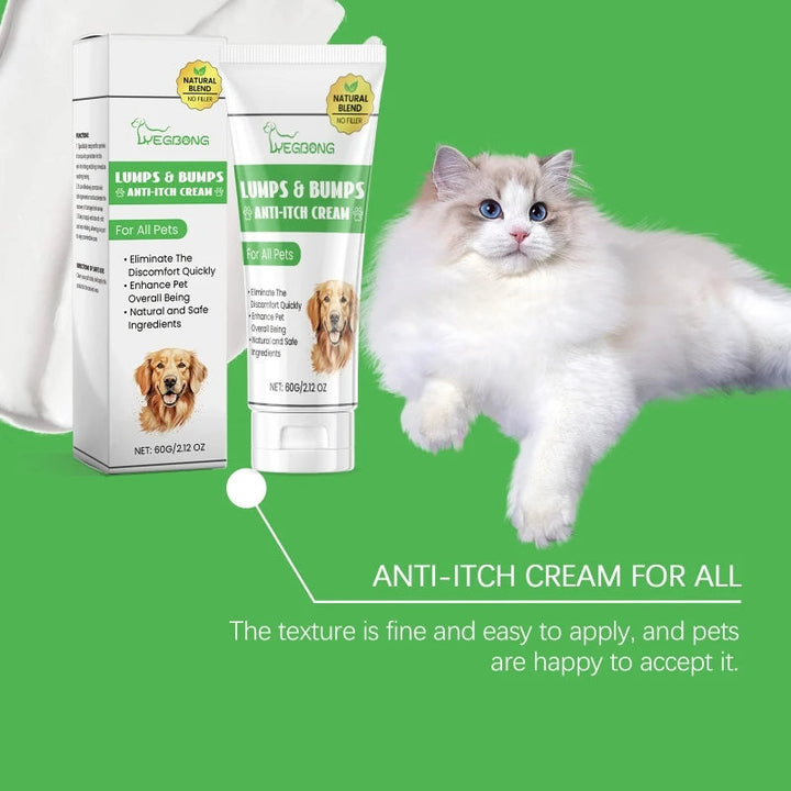 Billede af kløestillende creme 60g til kæledyr. Specielt formuleret for lindring af kløe og allergi hos hund & kat.