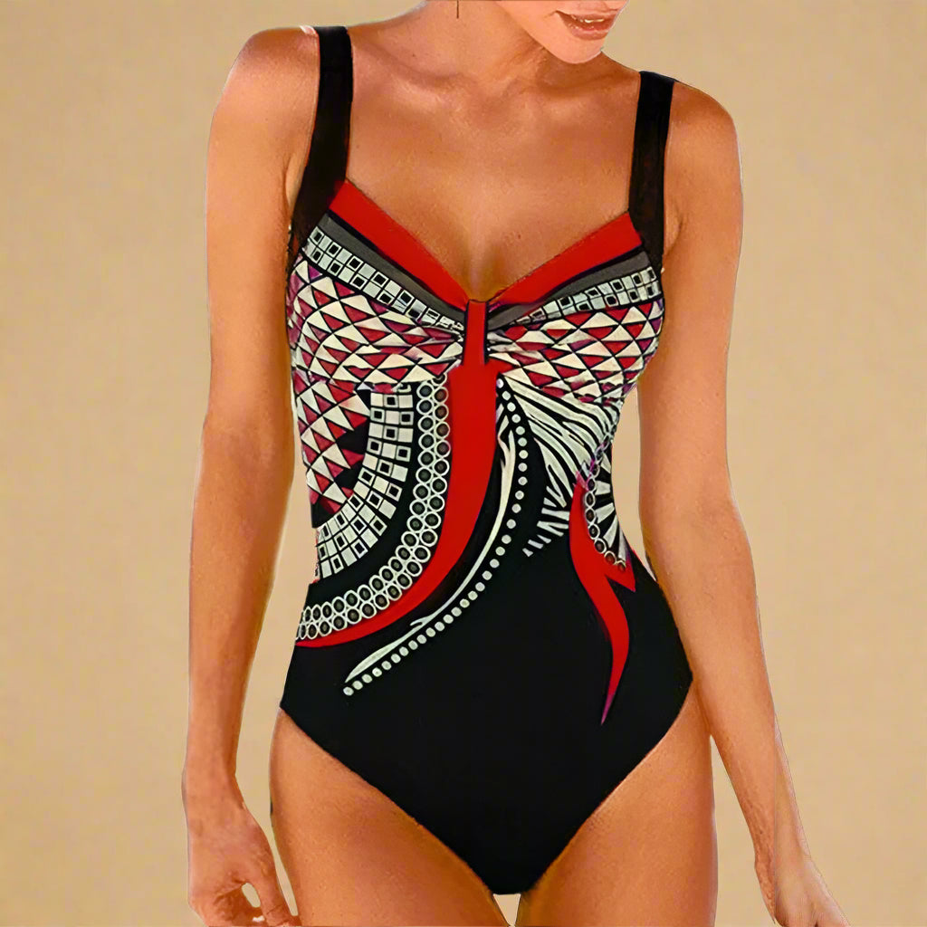 Klassisk elegant badedragt til kvinder, minimalistisk design. Perfekt strandtøj & pooltøj til sommer.
