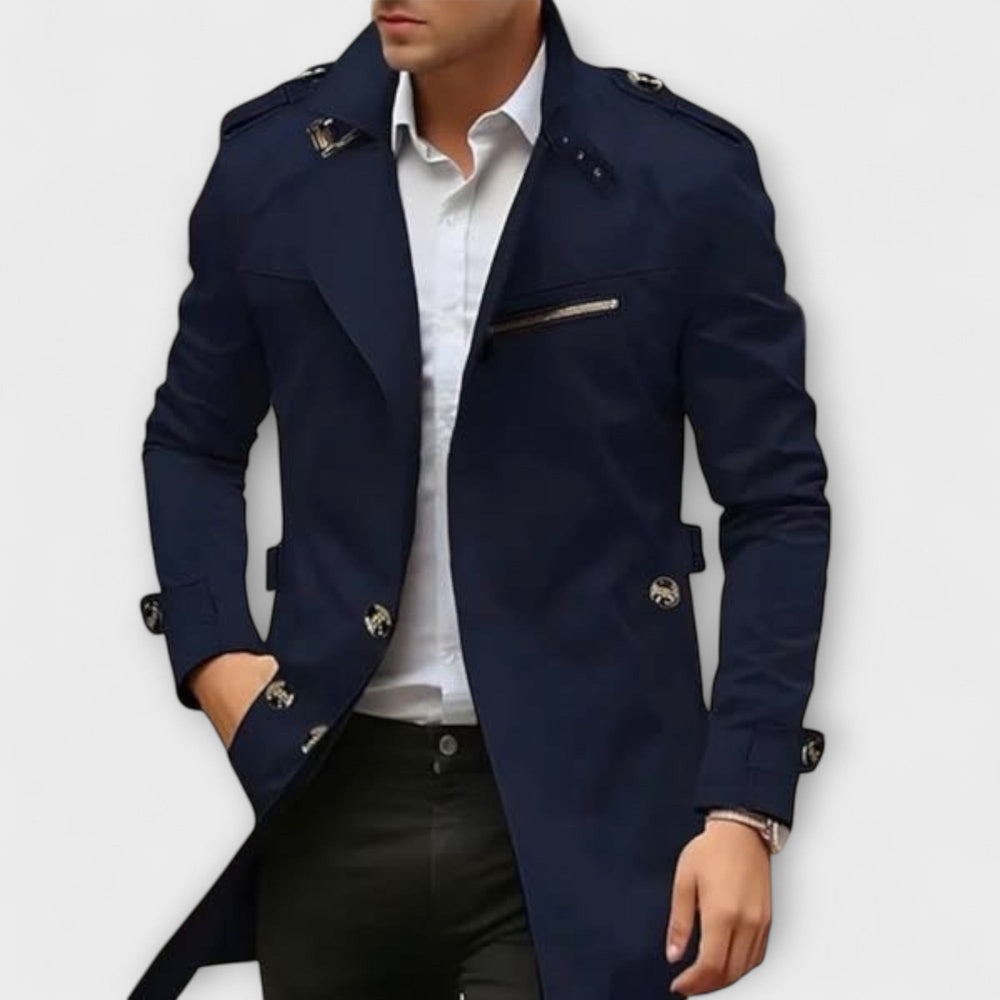 Stilfuld beige herre hverdagsjakke, perfekt til en alsidig og komfortabel garderobe. Mode for mænd.