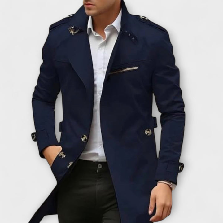 Stilfuld beige herre hverdagsjakke, perfekt til en alsidig og komfortabel garderobe. Mode for mænd.