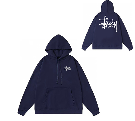 "Komfortabel oversized hættetrøje i blå, moderne herresweater i rummelig pasform, perfekt til afslappet stil."