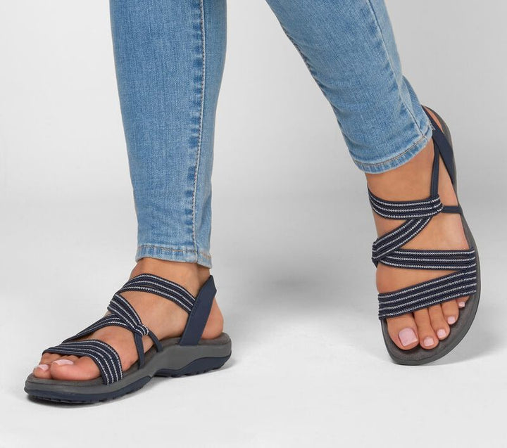 "Komfortable dame sandaler med letvægtsdesign, elastisk rem og skridsikker sål. Perfekt til sommerkomfort og stil."