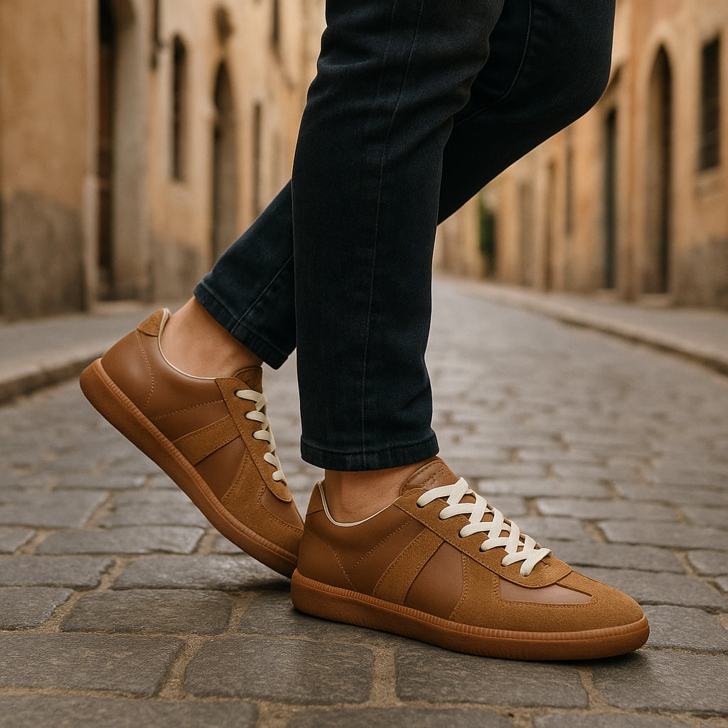 Stilfulde herre sneakers, ideelle som casual sko til mandemode.