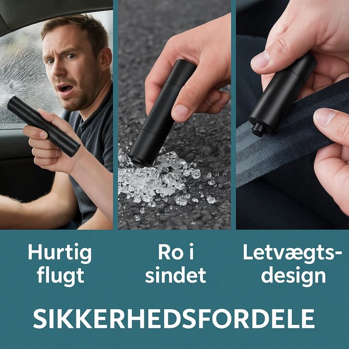 Universal nødhjælpsværktøj: Glasbryder og sikkerhedssnitter, et alsidigt biltilbehør til enhver nødsituation.