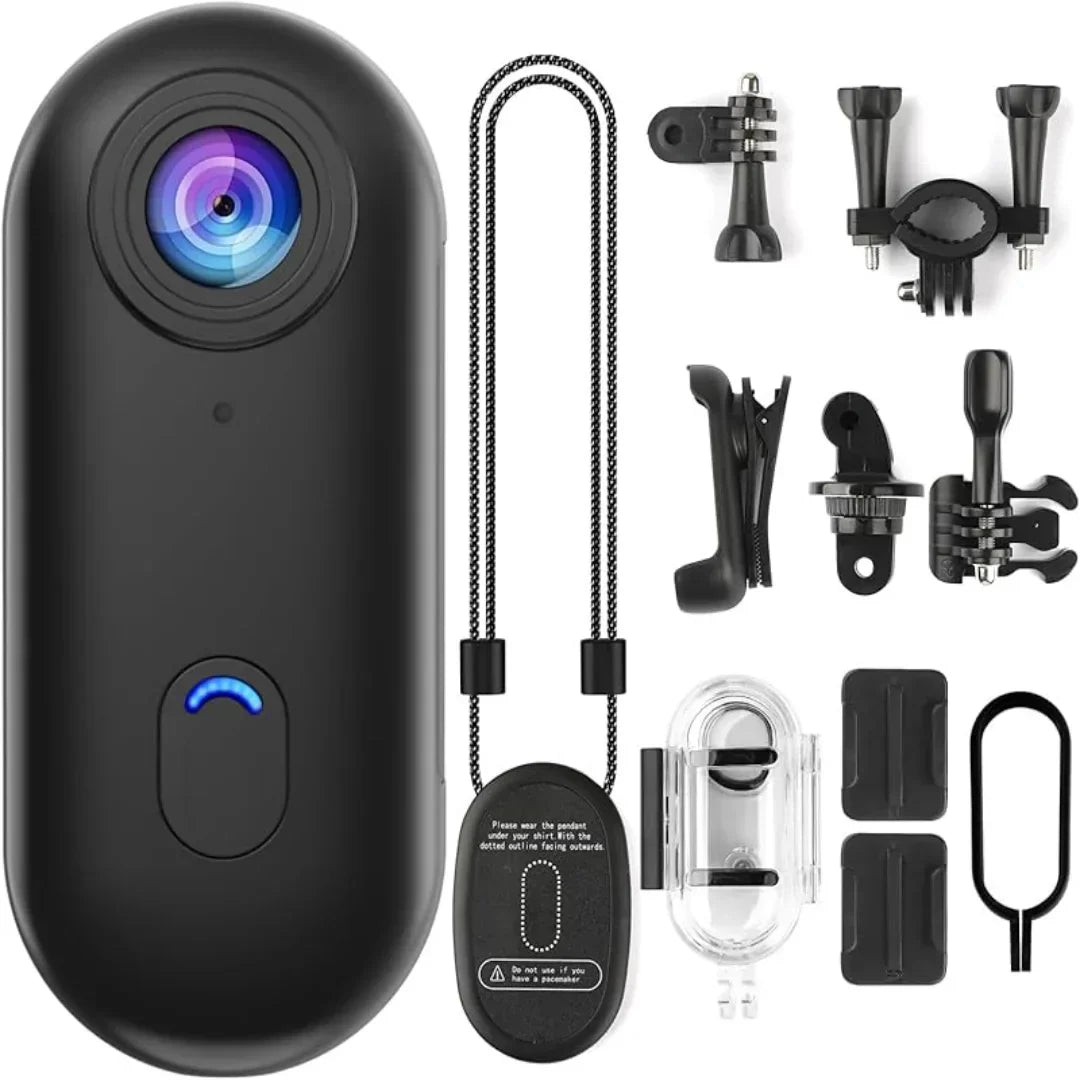 Kompakt 4K mini actionkamera med WiFi til skarpe videoer og nem deling.