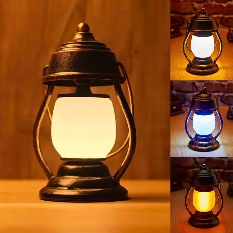 Bærbart campinglys med USB-opladning. Robust, genopladelig lanterne ideel til udendørsbrug & nødbelysning.