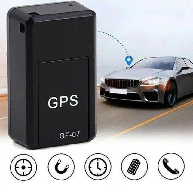 "Kompakt GPS-enhed med global dækning, diskret sort design, ideal til realtidssporing og magnetisk montering."