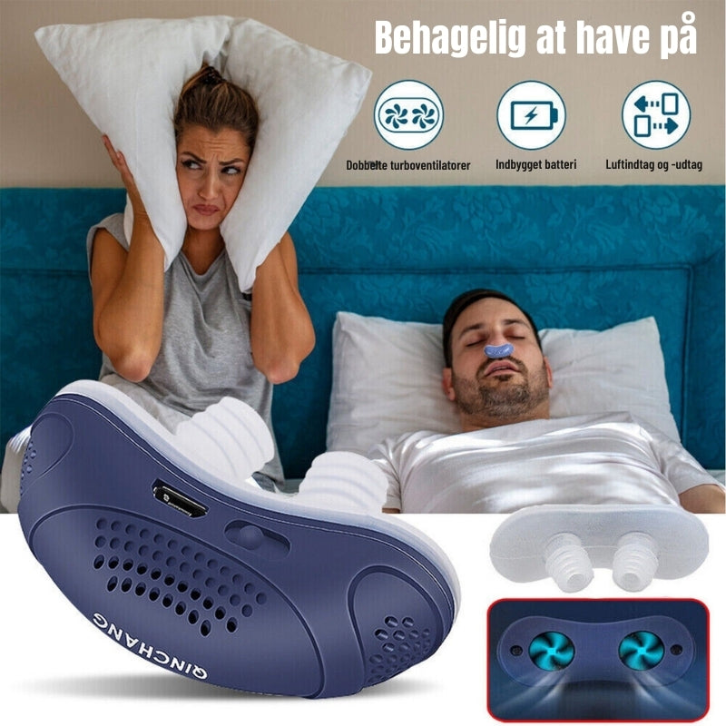 "Kompakt mikro CPAP-enhed, BreatheEasy, letvægts og diskret, ideel til forbedret søvn og problemfri vejrtrækning."