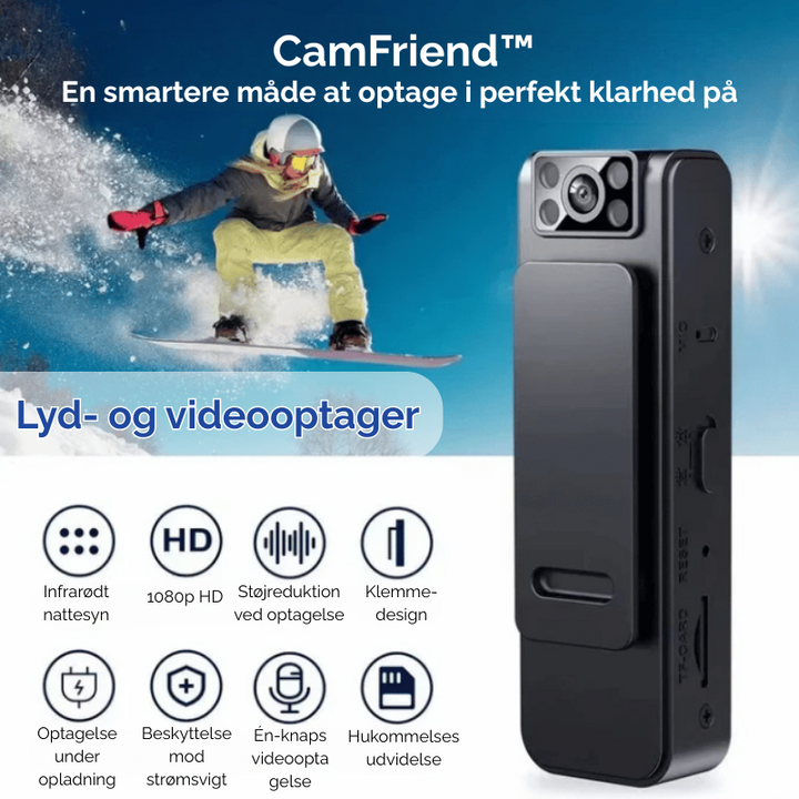 Kompakt mini HD-kamera til sikkerhed og videooptagelse, nemt at have med overalt.