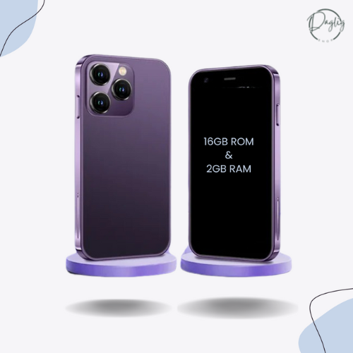 Android børnetelefon i kompakt design med GPS og muligheder for forældrekontrol.