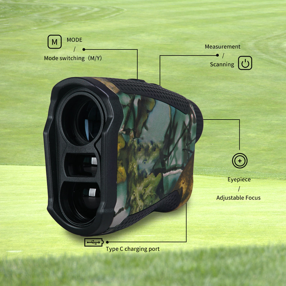 Optimal optik og præcision: Rangelynx afstandsmåler, dit genopladelige valg for jagt og golf.