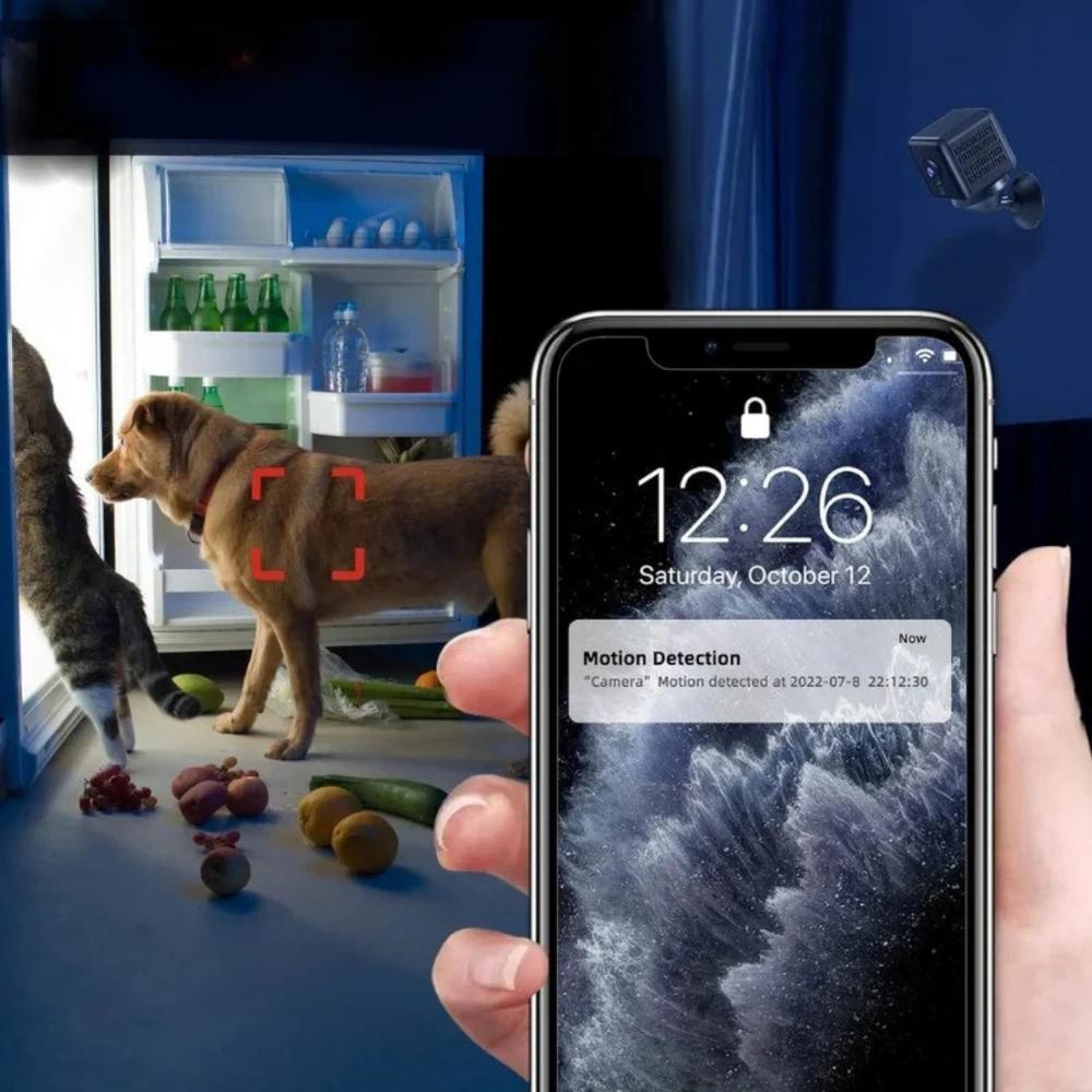 Diskret mini WiFi overvågningskamera, perfekt til usynlig hjemmesikkerhed med trådløs HD overvågning.