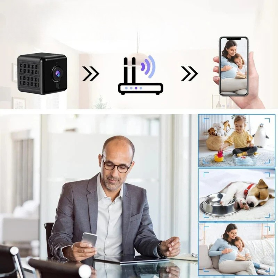 Trådløst WiFi overvågningskamera for nem installation og fleksibel placering til komplet hjemmesikkerhed.