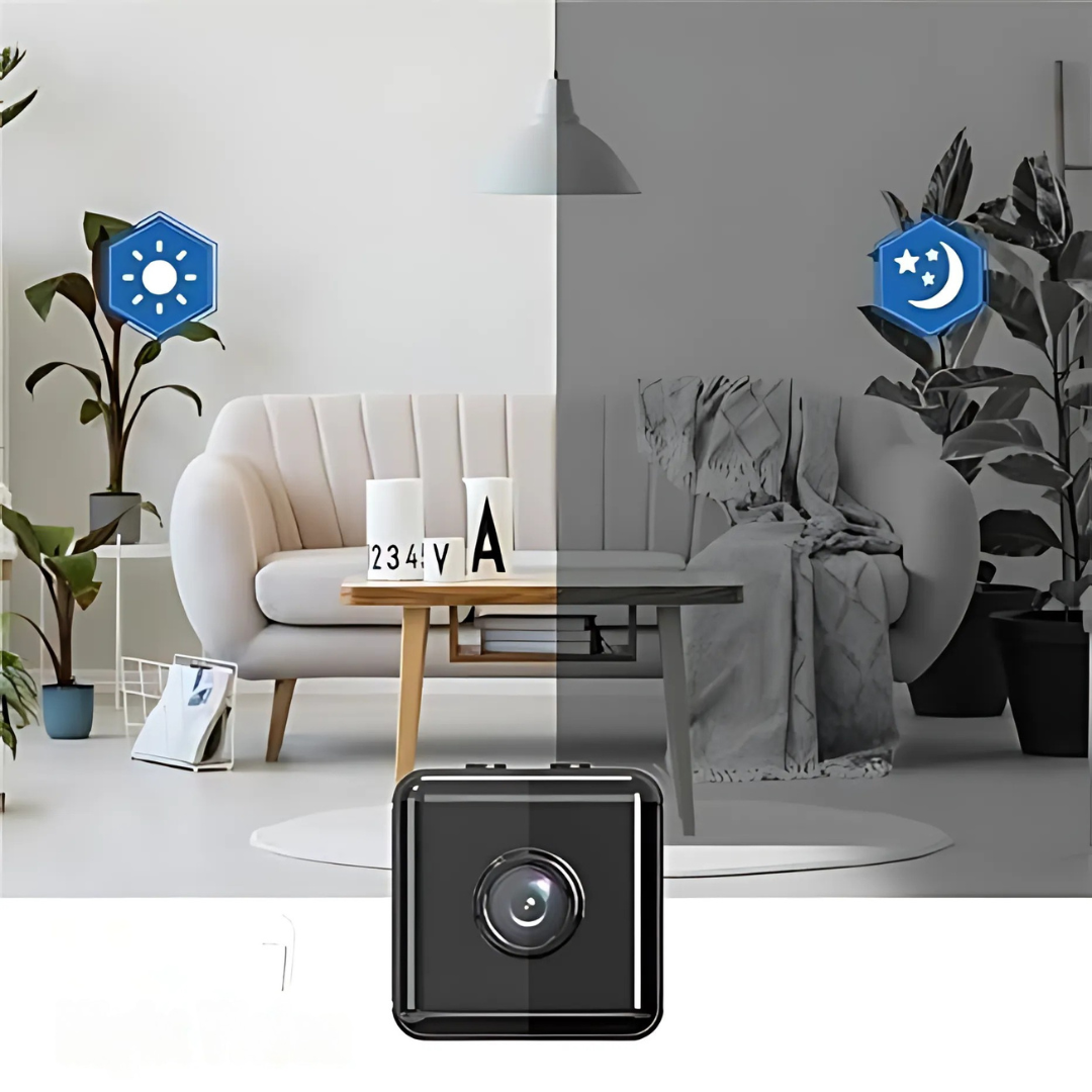 Vejrbestandigt WiFi overvågningskamera til udendørs hjemmesikkerhed, trådløst og kompakt for nem montering.