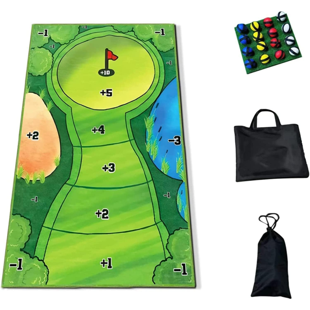 Realistisk golf green træningsmåtte til putting, simulerer ægte forhold for hjemmegolf og teknik.